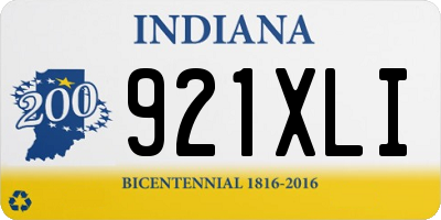 IN license plate 921XLI