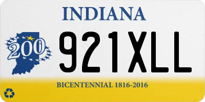 IN license plate 921XLL