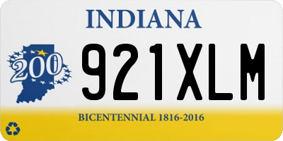 IN license plate 921XLM