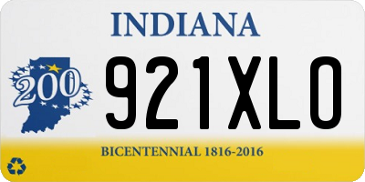 IN license plate 921XLO