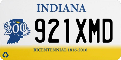 IN license plate 921XMD
