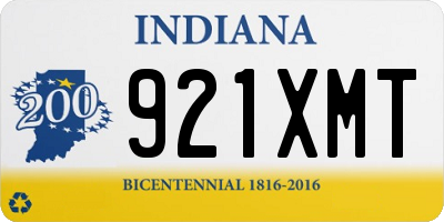 IN license plate 921XMT