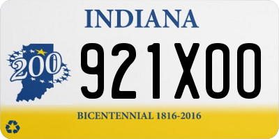 IN license plate 921XOO