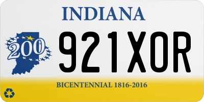 IN license plate 921XOR