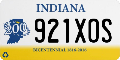 IN license plate 921XOS