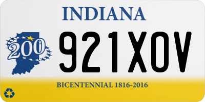 IN license plate 921XOV