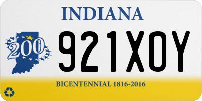 IN license plate 921XOY