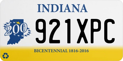 IN license plate 921XPC
