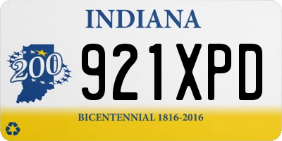 IN license plate 921XPD