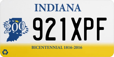 IN license plate 921XPF