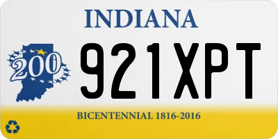 IN license plate 921XPT