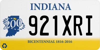 IN license plate 921XRI