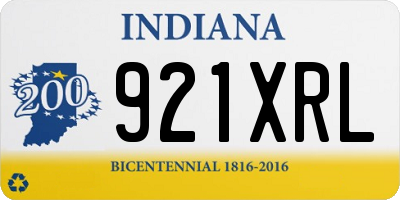 IN license plate 921XRL