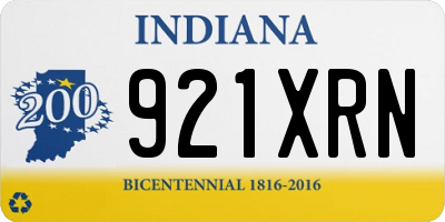 IN license plate 921XRN