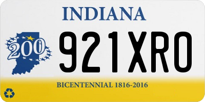 IN license plate 921XRO