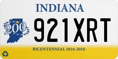 IN license plate 921XRT