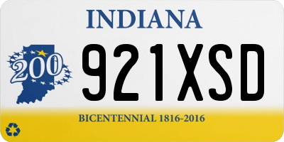 IN license plate 921XSD