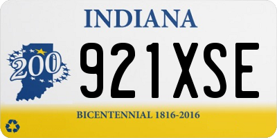IN license plate 921XSE
