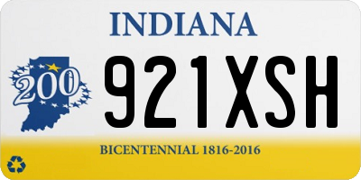 IN license plate 921XSH