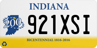 IN license plate 921XSI