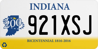 IN license plate 921XSJ