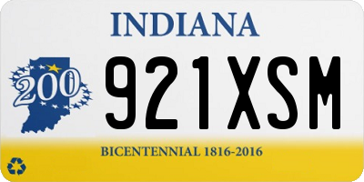 IN license plate 921XSM