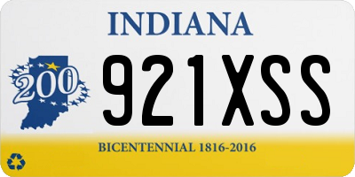IN license plate 921XSS