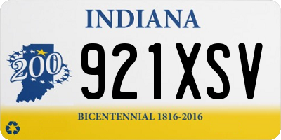IN license plate 921XSV