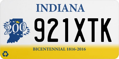 IN license plate 921XTK