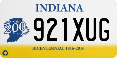 IN license plate 921XUG
