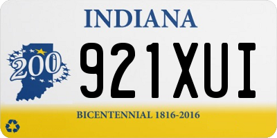 IN license plate 921XUI