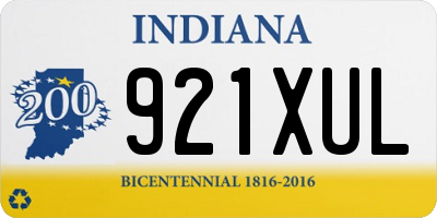 IN license plate 921XUL