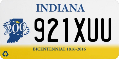 IN license plate 921XUU