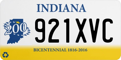 IN license plate 921XVC