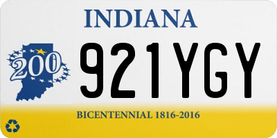 IN license plate 921YGY