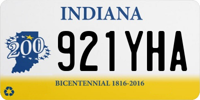 IN license plate 921YHA