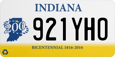IN license plate 921YHO