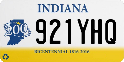 IN license plate 921YHQ
