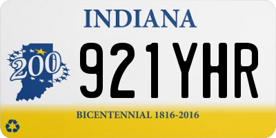 IN license plate 921YHR