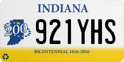IN license plate 921YHS