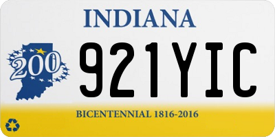 IN license plate 921YIC