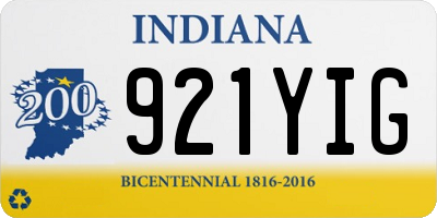 IN license plate 921YIG