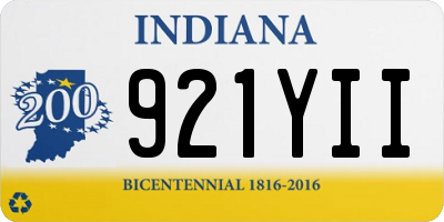 IN license plate 921YII