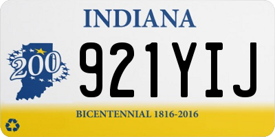 IN license plate 921YIJ
