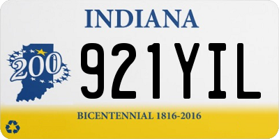 IN license plate 921YIL
