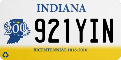 IN license plate 921YIN