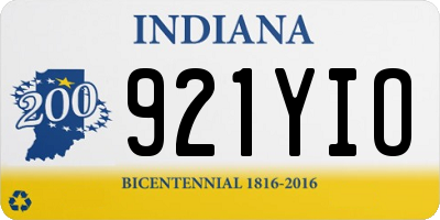 IN license plate 921YIO