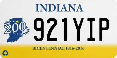 IN license plate 921YIP
