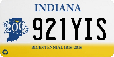 IN license plate 921YIS