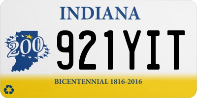 IN license plate 921YIT